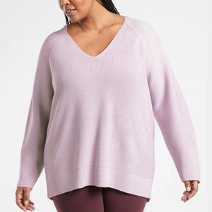 Athleta Hanover V-Neck Sweater XL 16-18